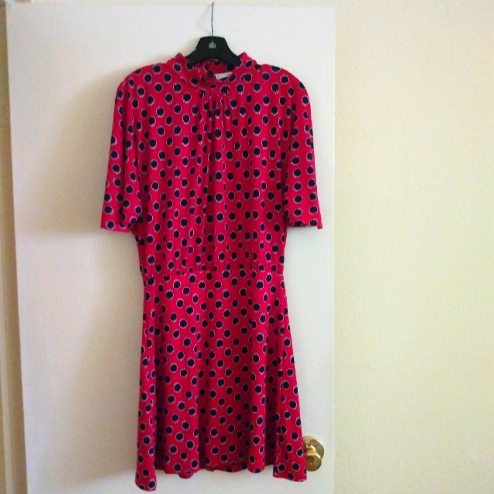 Mango red and black dress